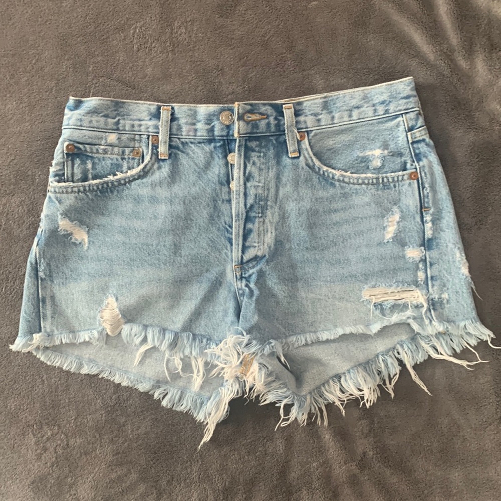 Agolde Parker Denim Cuttoff Short in Swapmeet